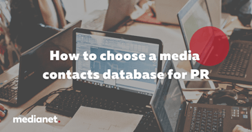 How to choose a media contacts database