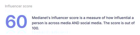 Influencer score