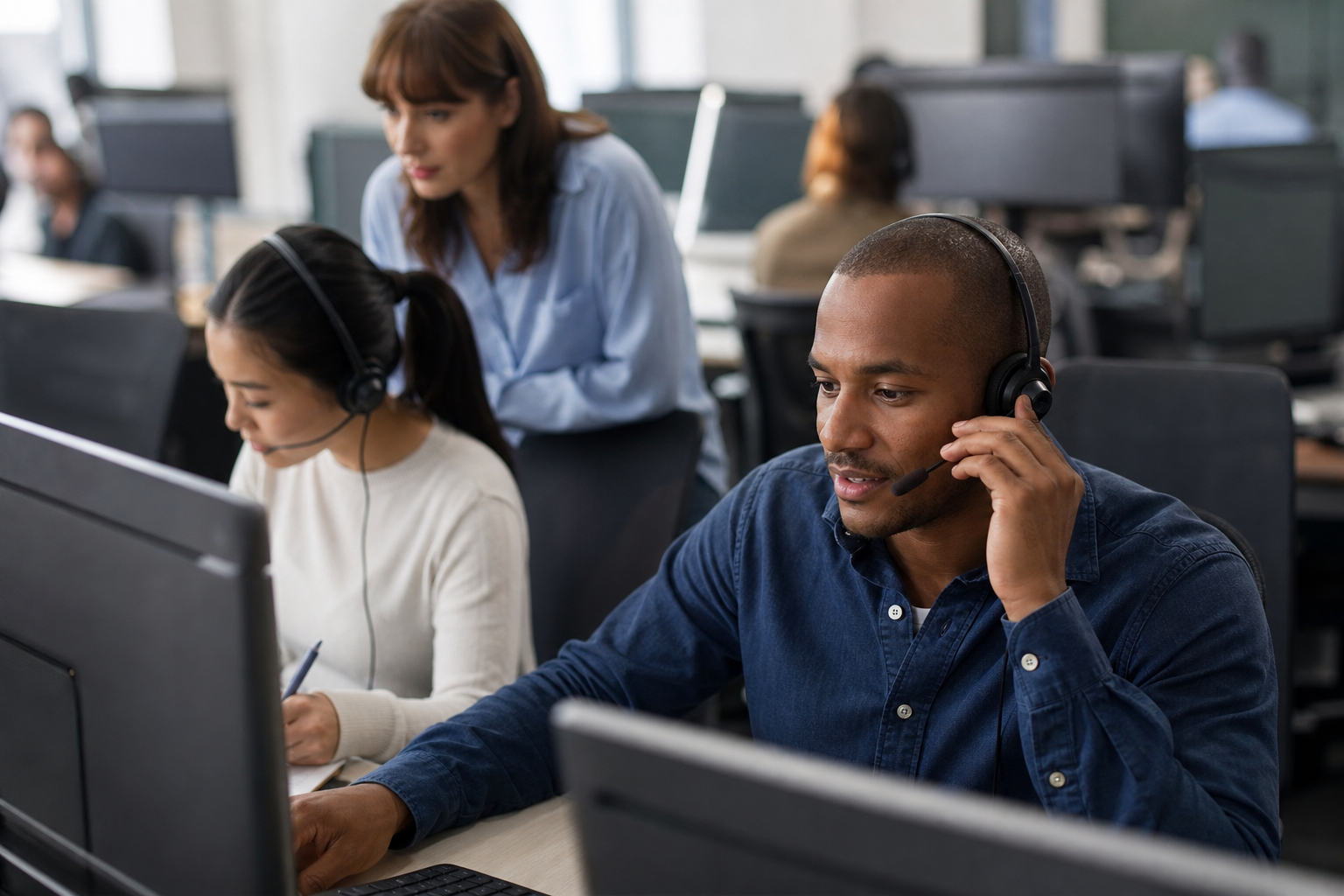 AI Call Center Interaction Monitoring System