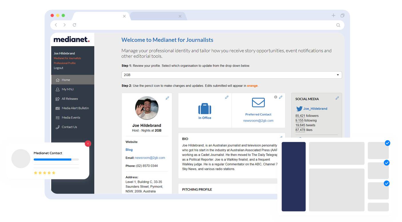 Journalist Solution home page