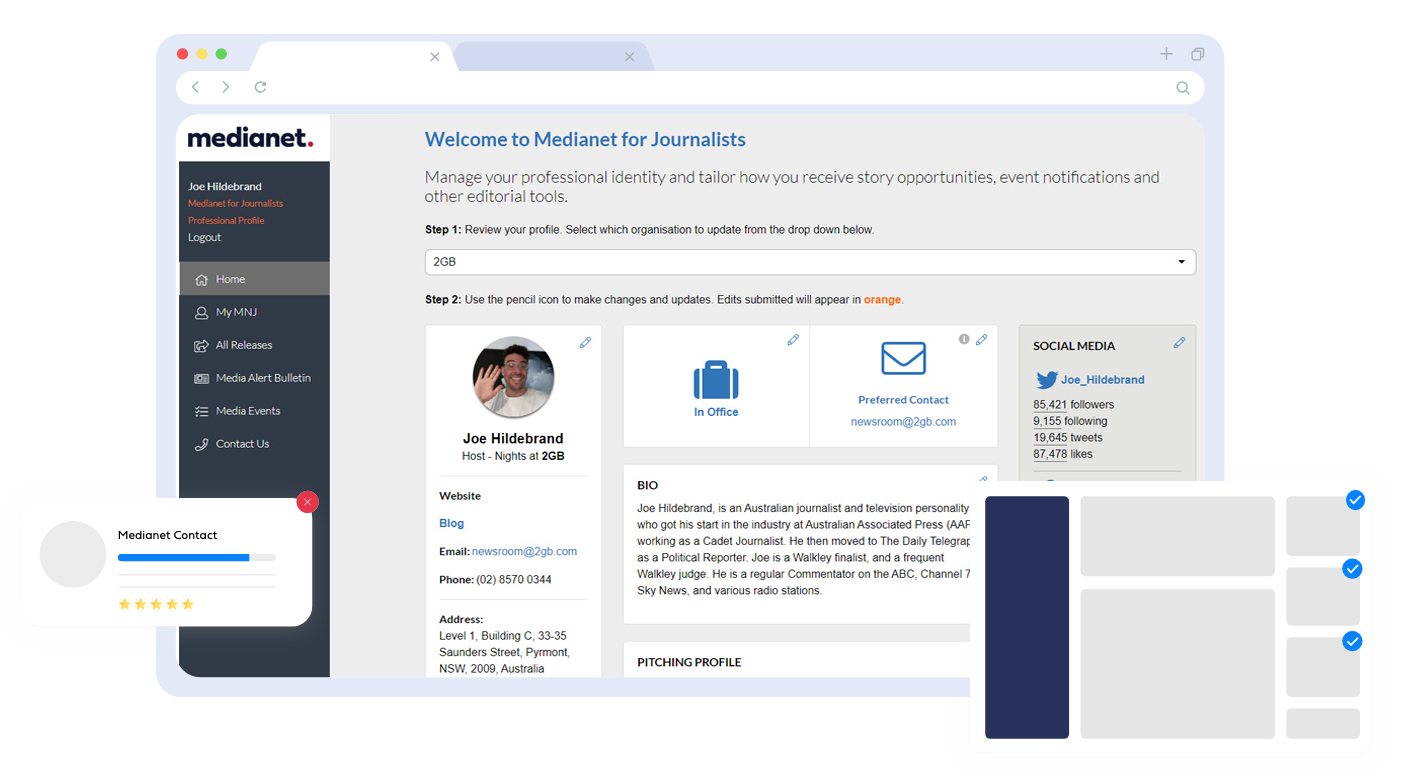 Journalist Solution home page