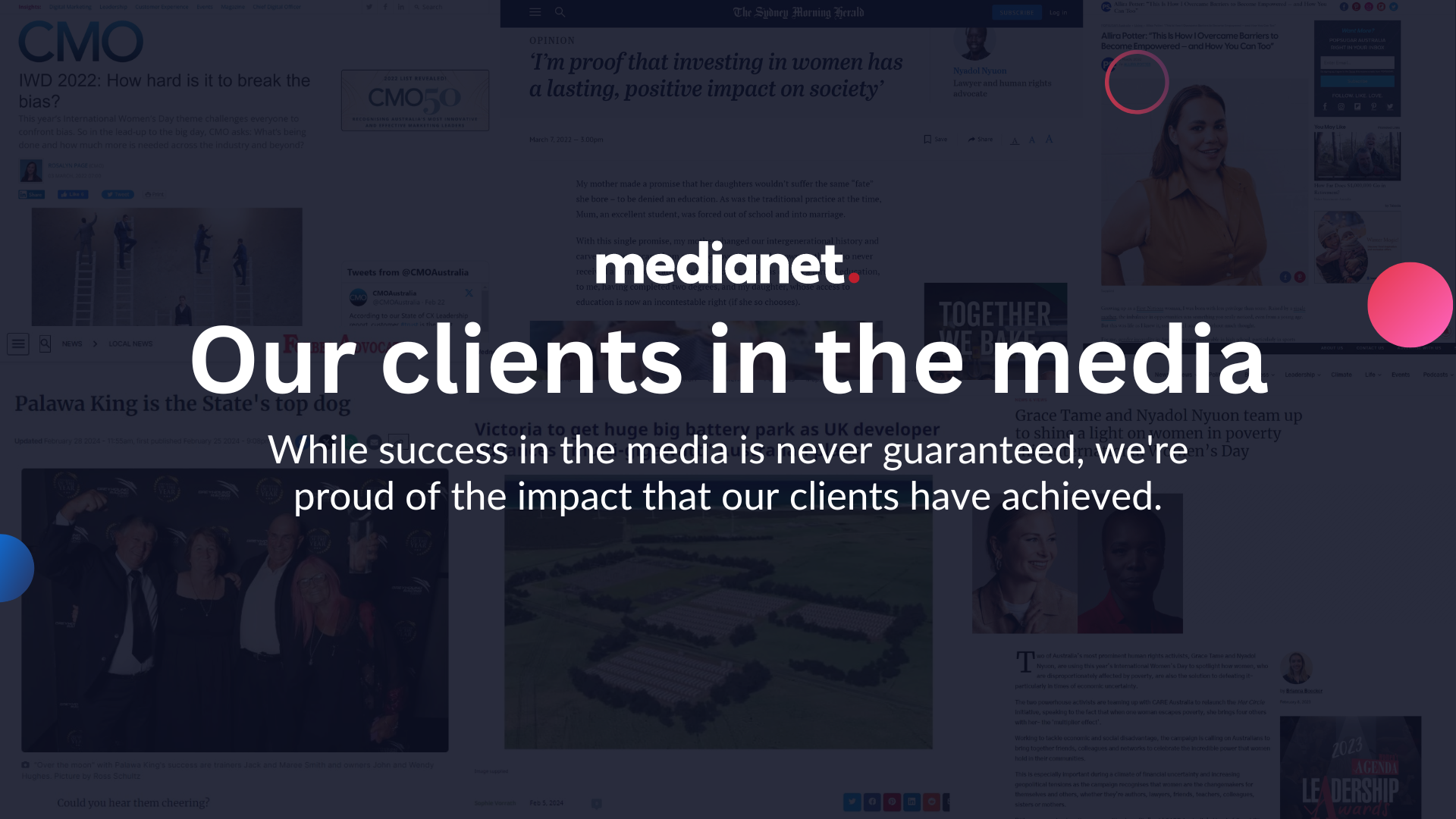 Medianet | Medianet Clients In The Media